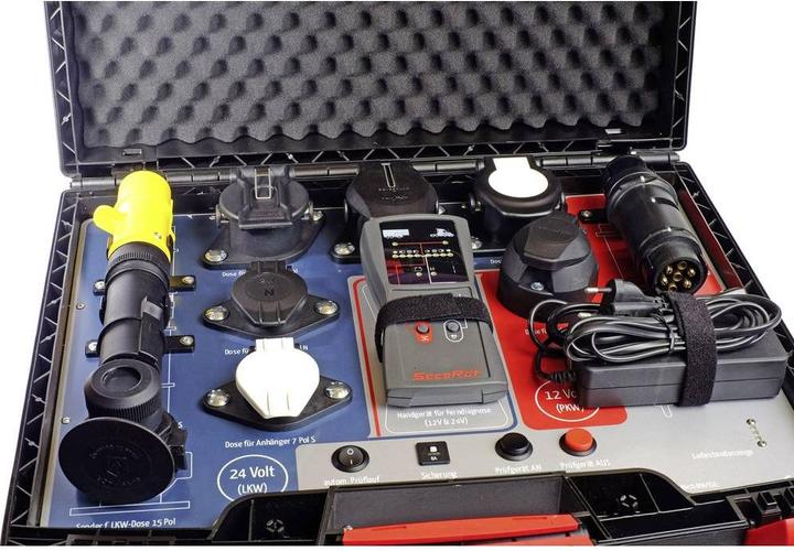 Image du produit SecoRüt Mallette de test de remorque sans fil professionnelle 12+24 volts