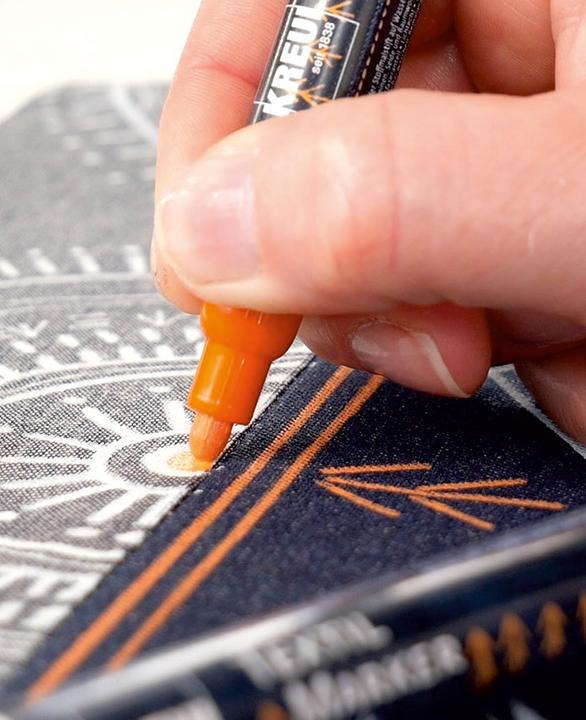 Produktbild Kreul Stoffmalstift, Textilmarker Javana texi mäx Opak für helle und dunkle Stoffe (Blau, 4 mm)