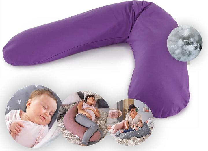 Actual product image Theraline Nursing pillow "The Original" with polyester hollow fibre filling incl. cover 190 cm (190 cm)