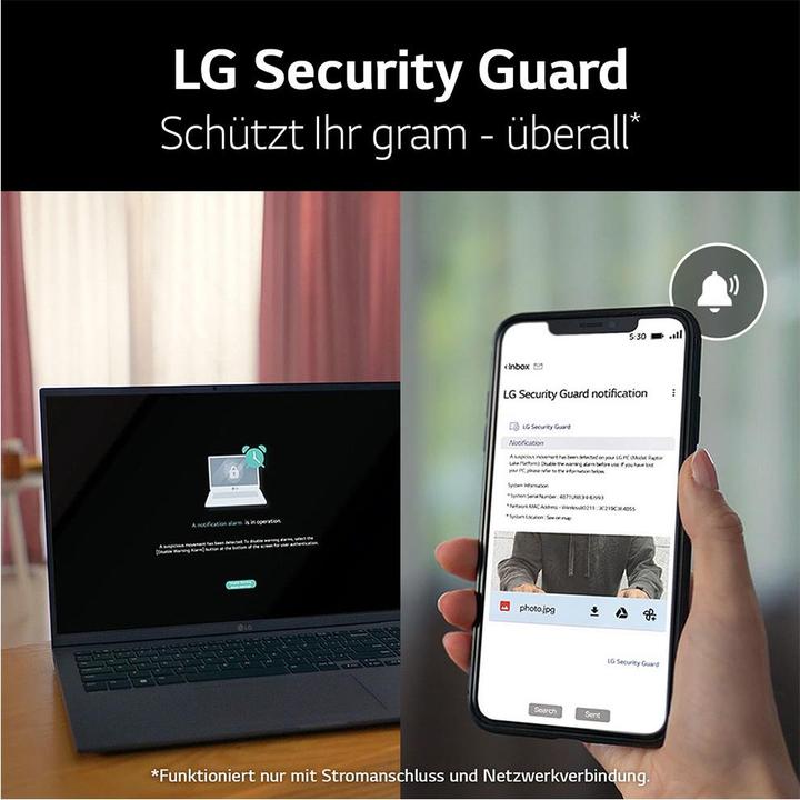 Actual product image LG gram 14Z90R-G.AA79G W11H (14", Intel Core i7-1360P, 16 GB, 1000 GB)