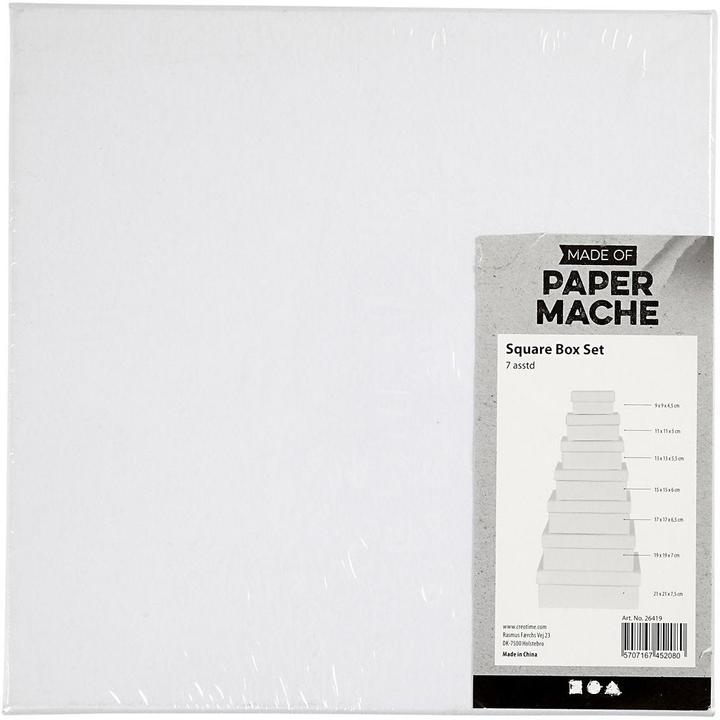 Produktbild Creativ Company Papp-Schachtel Weiss, 7 Stück