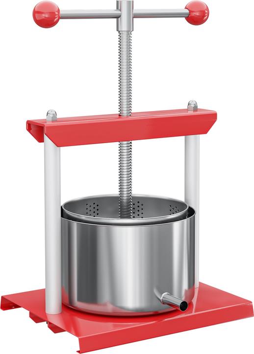Actual product image Wiltec Fruit press Wine press steel 6 l stainless steel basket Fruit press Berry press