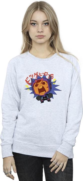 Actual product image Disney Womens/Ladies Big Hero 6 Baymax Hiro Angry Manga Sweatshirt (L)