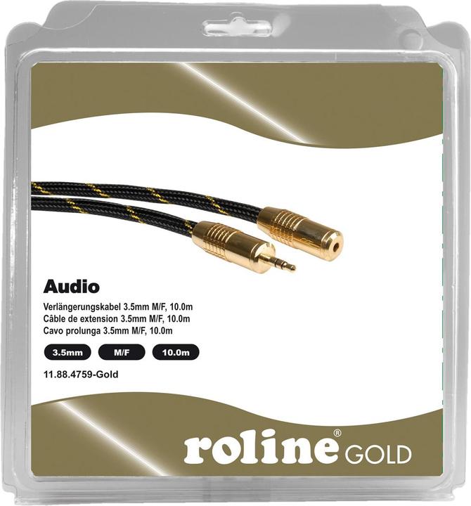 Image du produit Roline Câble d'extension Gold Audio (10 m, Jack 3,5 mm (AUX))