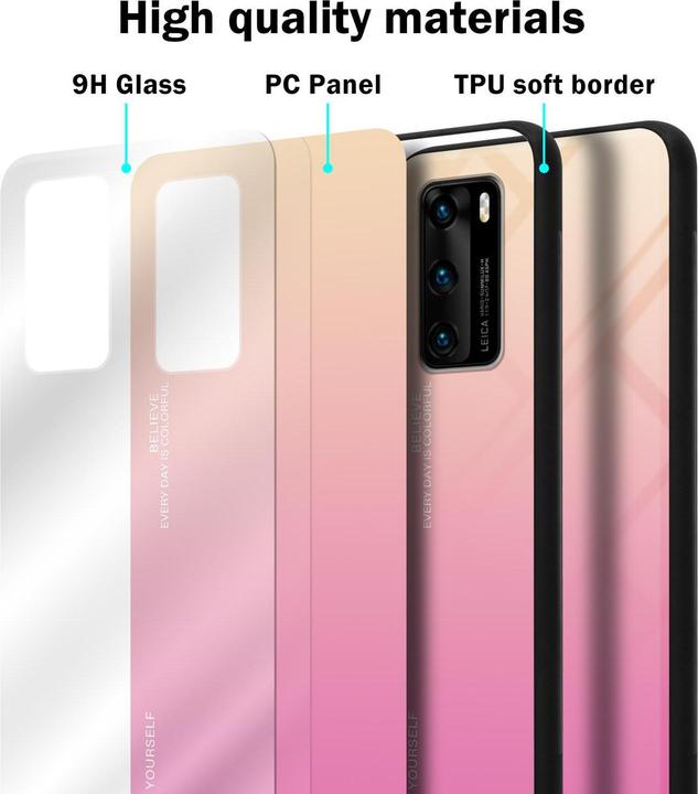 Actual product image Cadorabo TPU 2 colors glass cover (Huawei P40)