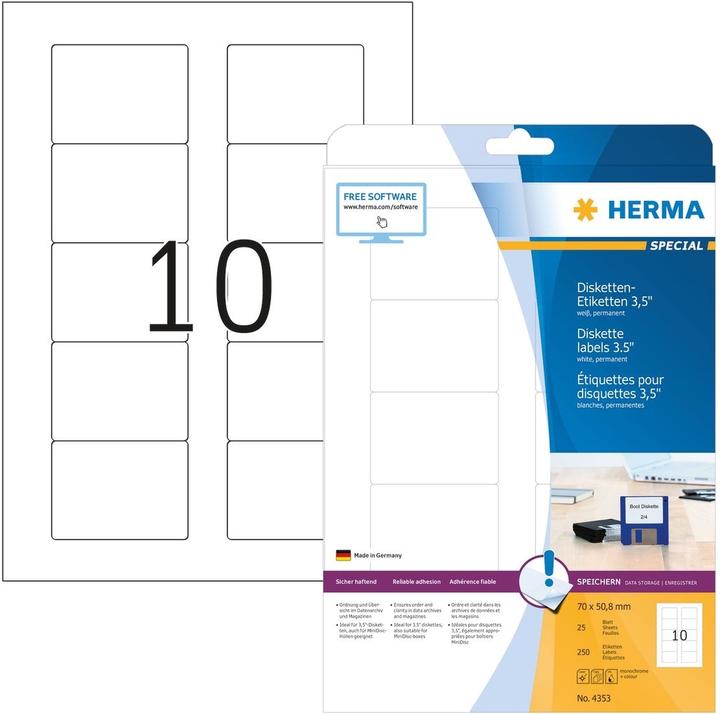 Herma ZIP disc labels A4