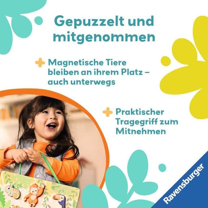 Produktbild Ravensburger Magnetisches Holz-Fühl-Puzzle: Dschungel (6 Teile)