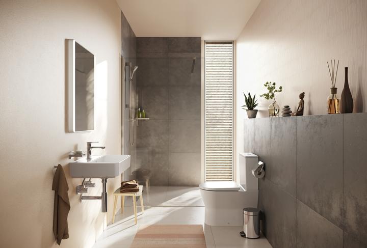 Immagine prodotto hansgrohe EluPura Original S set per WC a pavimento, 365x640 mm, AquaChannel Flush, incl. cassetta e