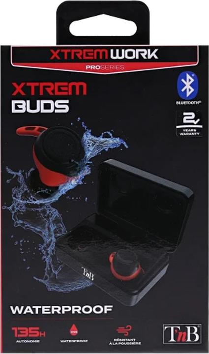 Image du produit T'nB Xtremework Ecouteurs intra-auriculaires IPX5,BT5.0,9h playtime,135h Batteriecase (pas de réduction du bruit, 9 h, Sans fil)