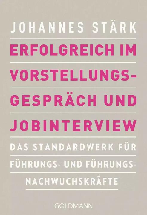 Produktbild Erfolgreich im Vorstellungsgespräch und Jobinterview (Deutsch, Johannes Stärk, 2019)