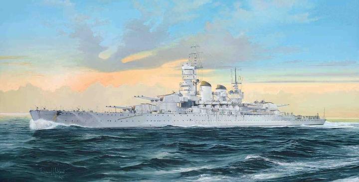 Actual product image Trumpeter Italian Navy Battleship RN Littro 1941