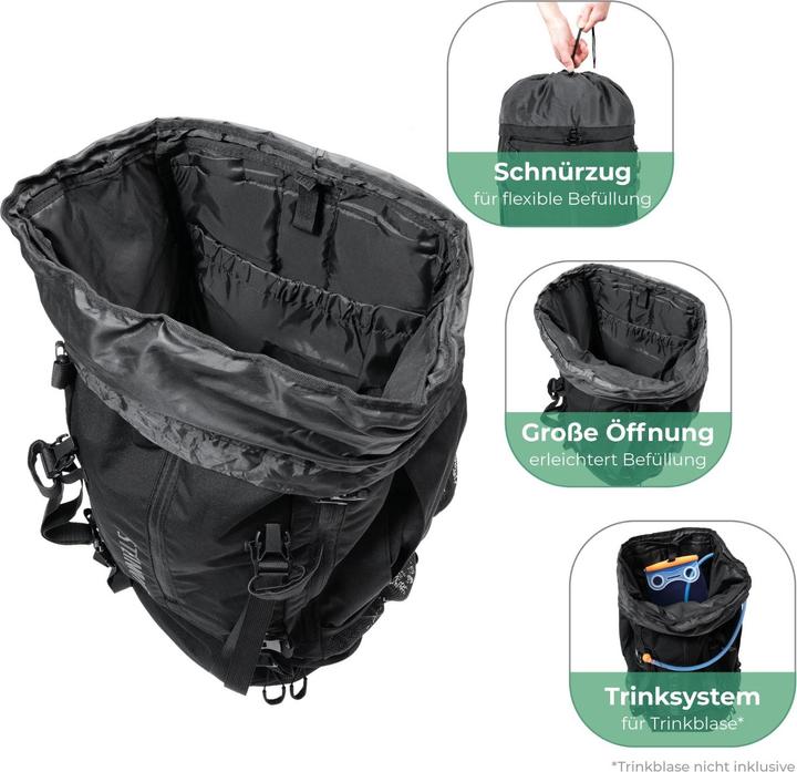 Produktbild Steinwood Trekkingrucksack 70L, Wanderrucksack, wasserabweisend mit Regenhülle (70 l)