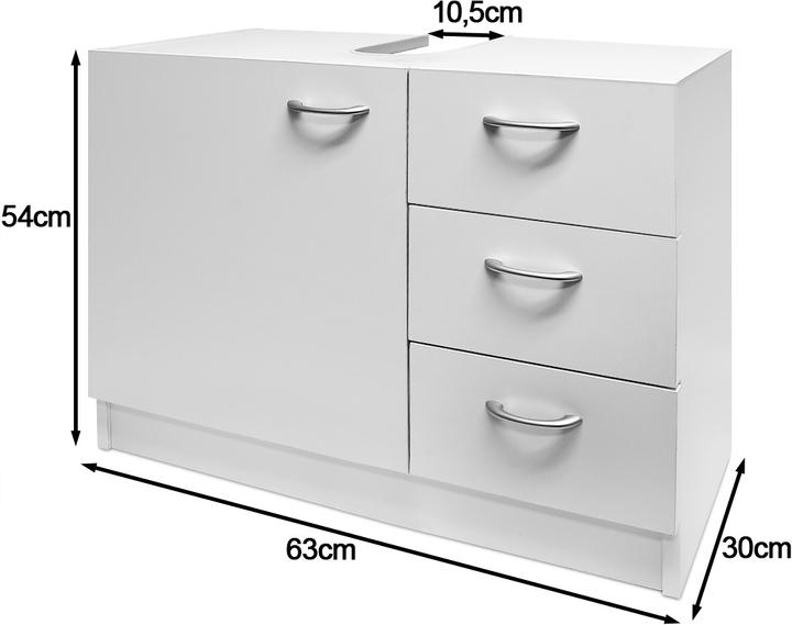 Actual product image Casaria Vanity cabinet (63 x 30 x 54 cm)