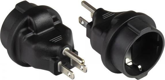 Produktbild Good Connections Stromadapter Amerika/USA Netz-Stecker Typ B (NEMA 5-15P) an Schutzkontakt-Buchse Typ F (CEE 7/3, ger
