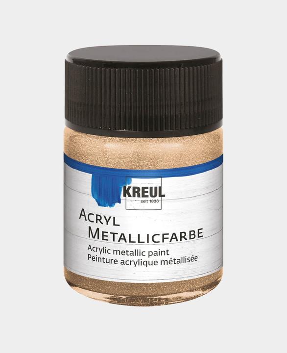 Productafbeelding Kreul Acryl metallic verf, crème dekkend, 50 ml (Champagne, 50 ml)