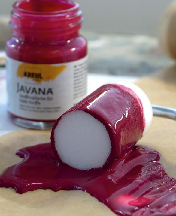 Actual product image Kreul Javana fabric paint for light fabrics, 50 ml (Bright red, 50 ml)