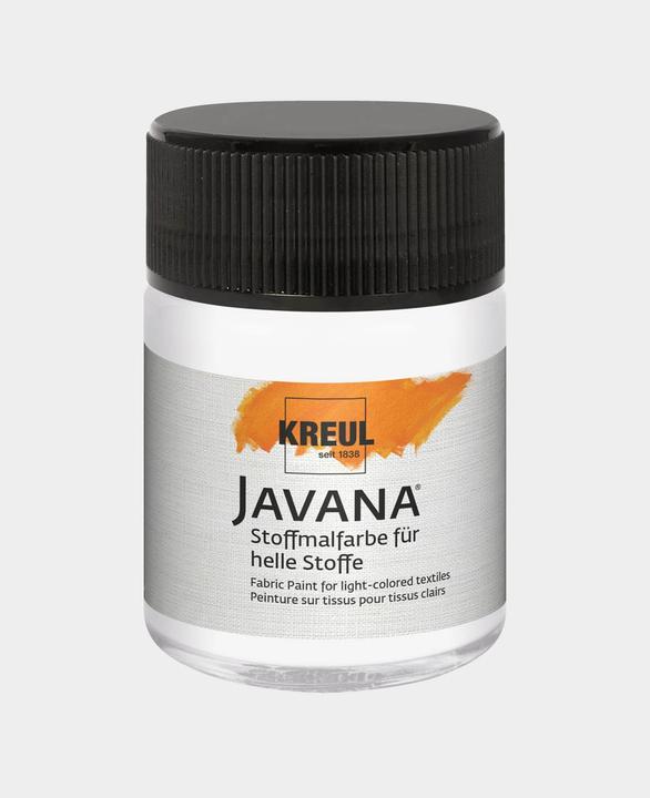 Immagine prodotto Kreul Vernice per tessuti Javana per tessuti leggeri, 50 ml (Bianco, 50 ml)