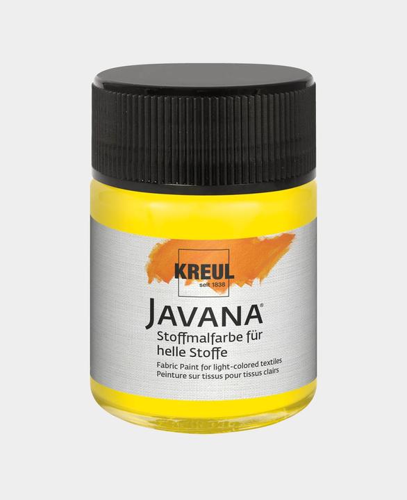 Actual product image Kreul Javana fabric paint for light fabrics, 50 ml (Luminescent yellow, 50 ml)