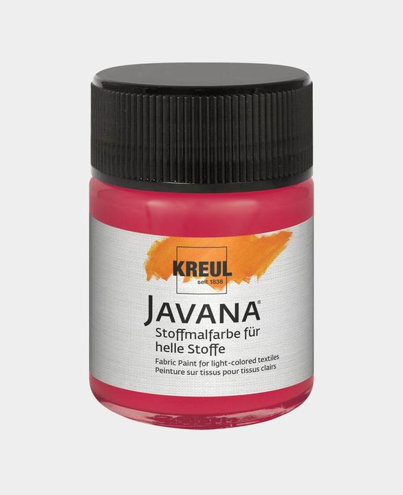 Image du produit Kreul Peinture pour tissu Javana pour tissus clairs, 50 ml (Rouge rubis, 50 ml)