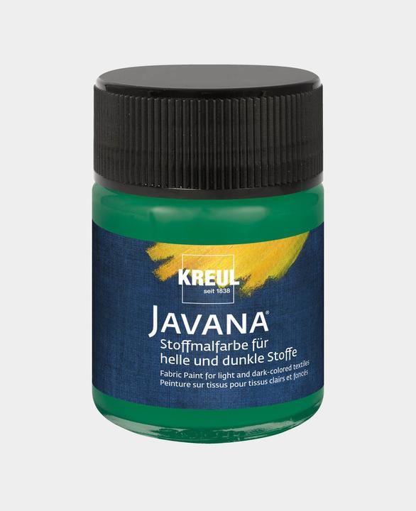 Produktbild Kreul Javana Stoffmalfarbe für helle und dunkle Stoffe, 50 ml (Dunkelgrün, 50 ml)
