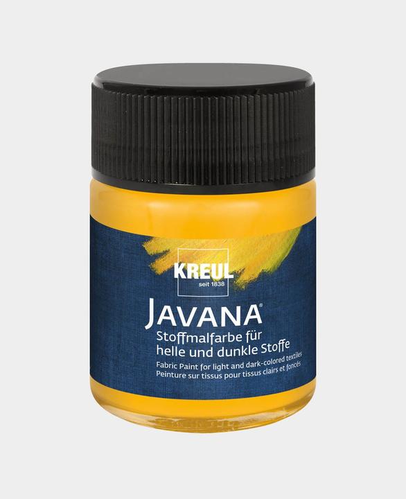 Actual product image Kreul Javana fabric paint for light and dark fabrics, 50 ml (Golden yellow, 50 ml)