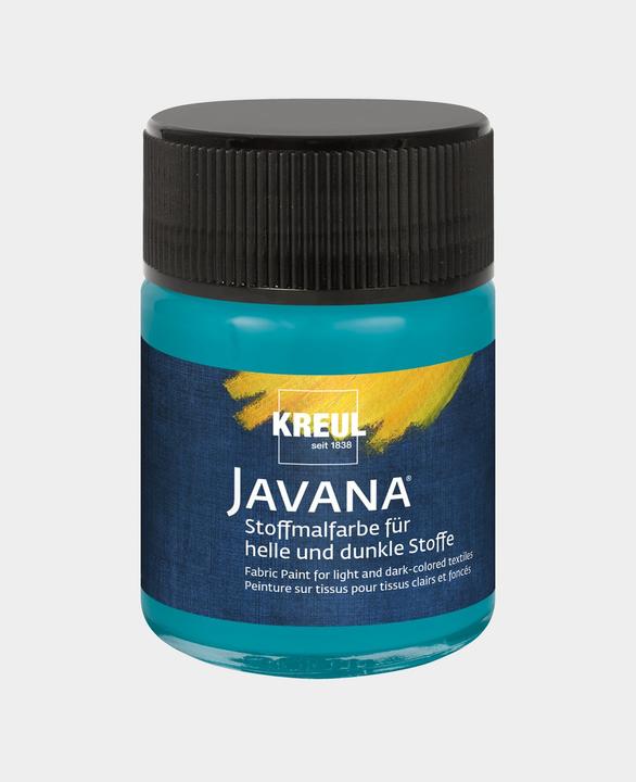 Produktbild Kreul Javana Stoffmalfarbe für helle und dunkle Stoffe, 50 ml (Türkis, 50 ml)