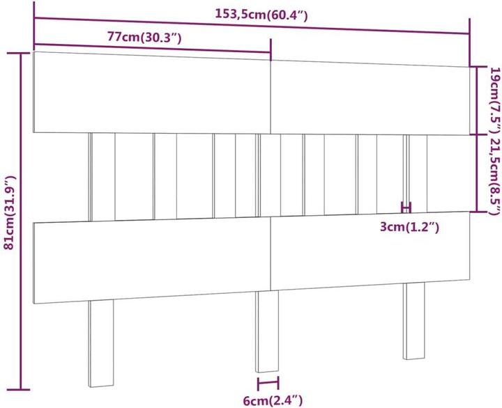Produktbild VidaXL Aylice (153.5 x 3 x 81 cm)