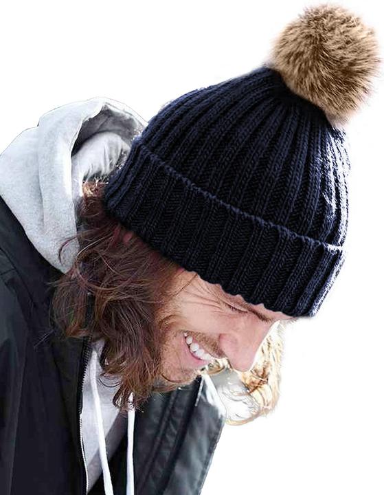 Produktbild Beechfield Strickmütze mit Bommel (One Size)