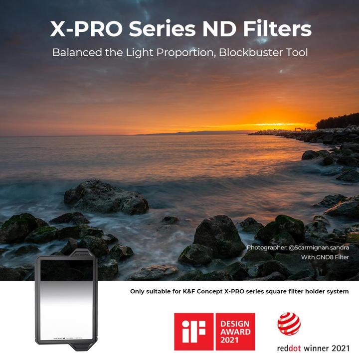 Image du produit K&F Concept 100x150 GND16 Reverse Gradient (X-PRO Series) (KF-1894) (30000 mm)