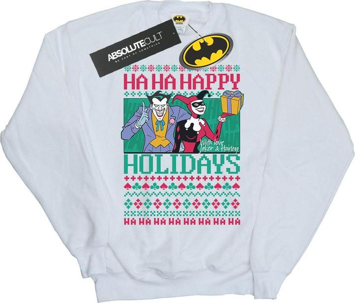 Produktbild Joker und Harley Quinn Ha Ha Frohe Feiertage Baumwolle Sweatshirt (L)
