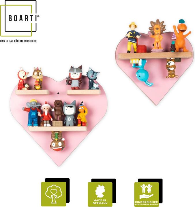 Image du produit VCM Étagère Coeur Enfants Toniebox Tonies