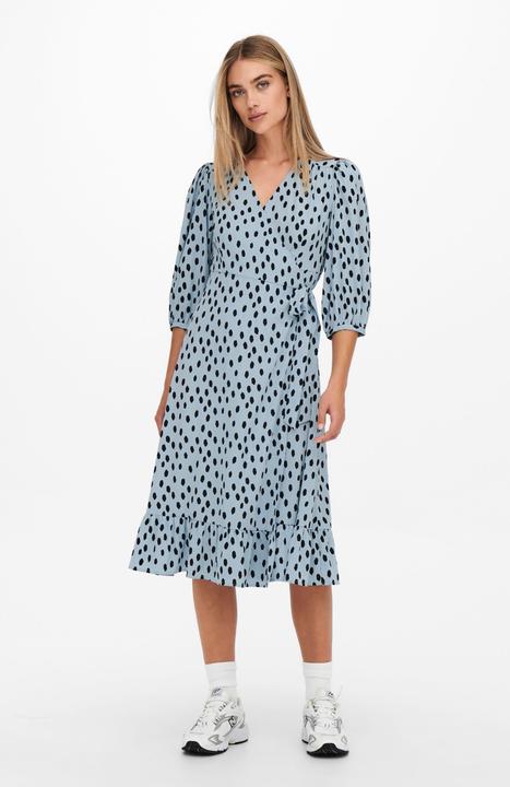 Actual product image Only 3/4 sleeve wrap midi dress (M)