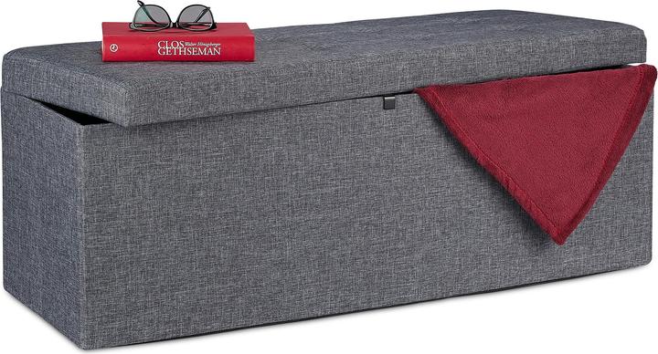 Actual product image Relaxdays Folding Storage Bench, Padded (110 cm)