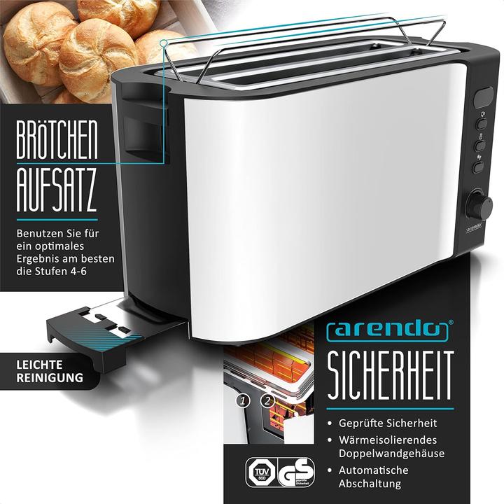 Produktbild Arendo Edelstahl Wasserkocher-Toaster-Set mit LED-Display (1.50 l)