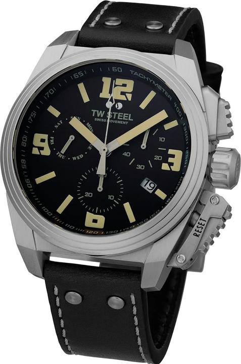 Immagine prodotto TW-Steel TW1111 Canteen Cronografo Uomo 46mm 10ATM (Cronografo, 46 mm)