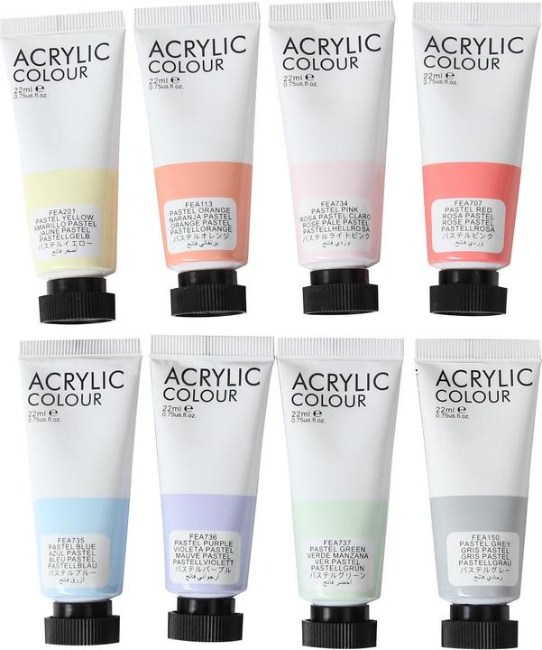 Produktbild I Am Creative Basic Acryl Set (Bunt, Pastell, 176 ml)