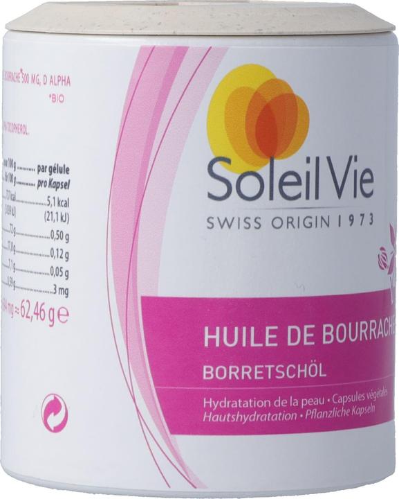 Image du produit Soleil Vie huile de bourrache pressée à froid bio caps (90 pièce(s), Capsules, 90 g)