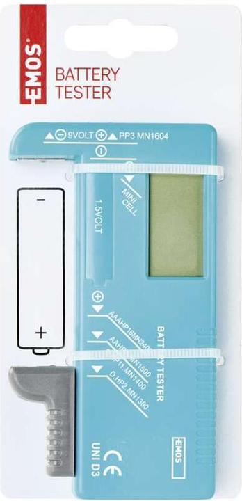 Produktbild Emos Batterieprüfgerät AA, AAA, C, D, 9V, Knopfzellen