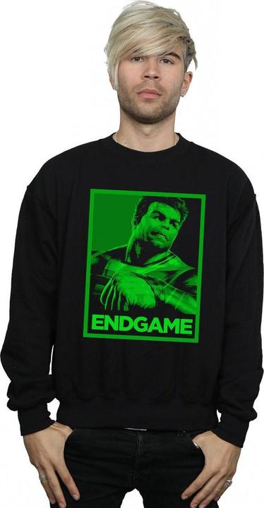 Actual product image Mens Avengers Endgame Hulk Poster Cotton Sweatshirt (M)