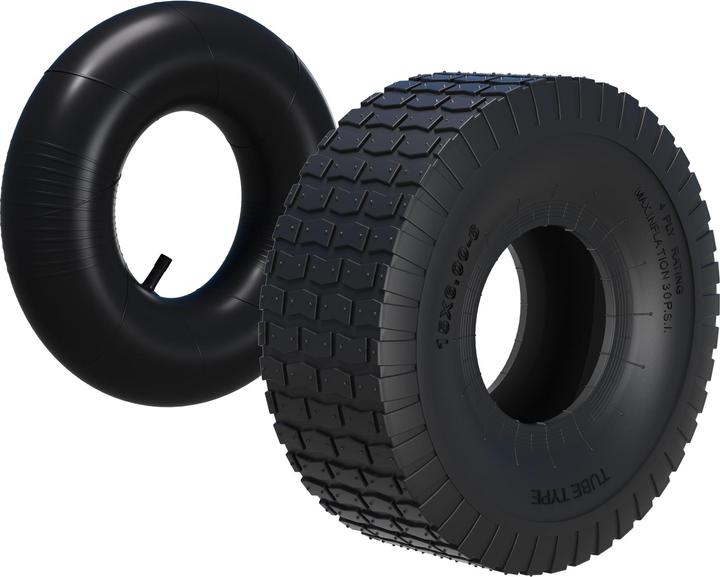 Actual product image Wiltec Lawn mower tyre 16x5.00-8 block tread pattern for ride-on mowers hand carts (Lawn tractor, Garden machinery spare parts)