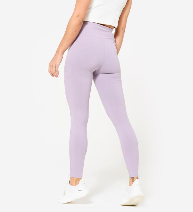 Image du produit Domyos Legging de fitness taille haute femme, violet fumé (W26/L30)