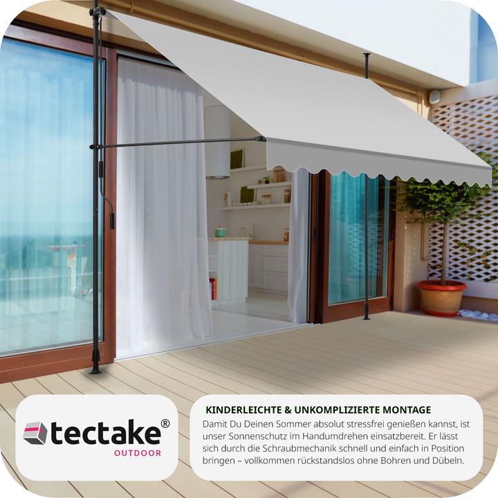 Image du produit tectake Tenda a morsetto con manovella, altezza regolabile (3 m)