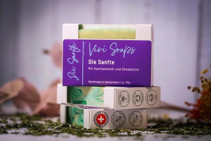 Produktbild Vivi Soaps Sanfte Hanfölseife (Hartseife)