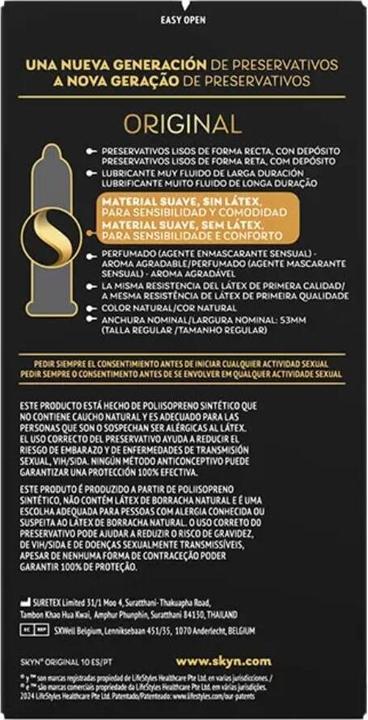 Actual product image Bijoux Indiscrets Original Condom Natural Sensation 10 units (10 pcs.)