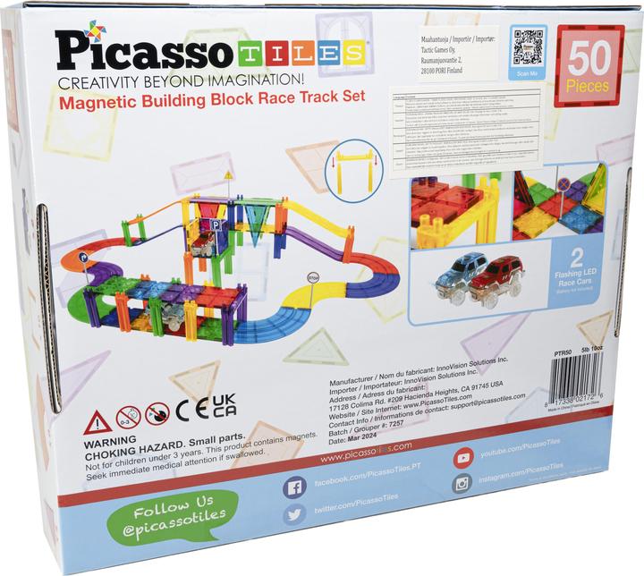 PicassoTiles Race Car Track Set