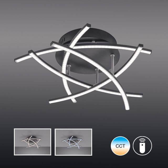 Actual product image Fischer & Honsel FISCHERLEUCHTEN LED ceiling light Cross 5-flame, creative design made of LED lights