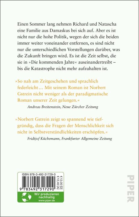 Produktbild Die kommenden Jahre (Deutsch, Norbert Gstrein, 2021)
