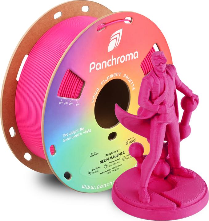 Actual product image Polymaker Panchroma™ PLA Neon (PLA, 1.75 mm, 1000 g, Multicoloured)