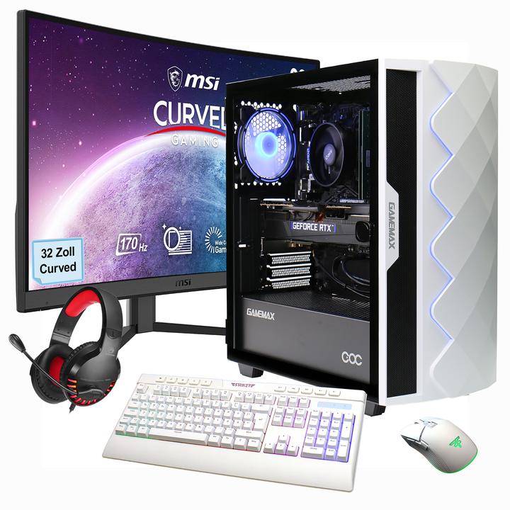 Produktbild Hyrican MegaDeal Diamond WT-Set (Intel Core i7-14700F, 32 GB, 1000 GB, GeForce RTX 4070 Super)