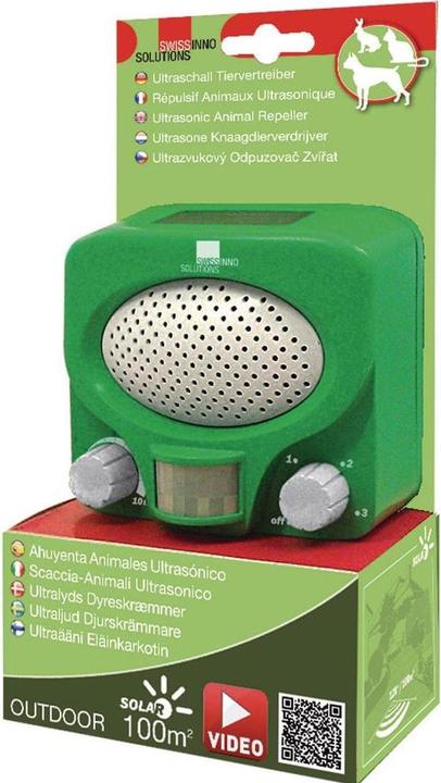 Produktbild Swissinno Solar Ultraschall Tiervertreiber, Marder- & Katzenschreck